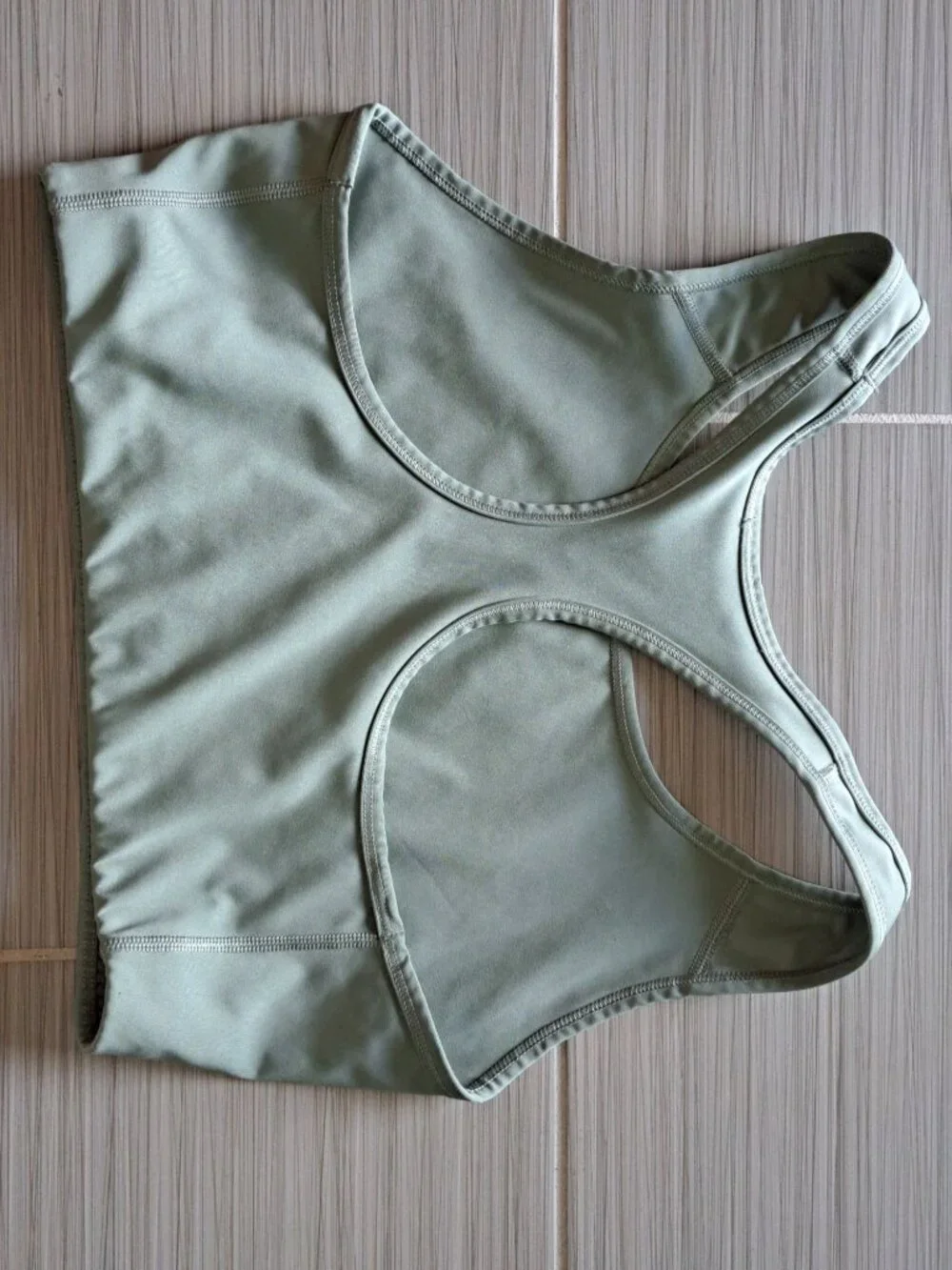 Womens Nike Dri-Fit Metallic Swoosh Racerback Sports Bra L Green